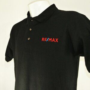 REMAX Real Estate Employee Uniform Men's Black Polo Shirt Size XL